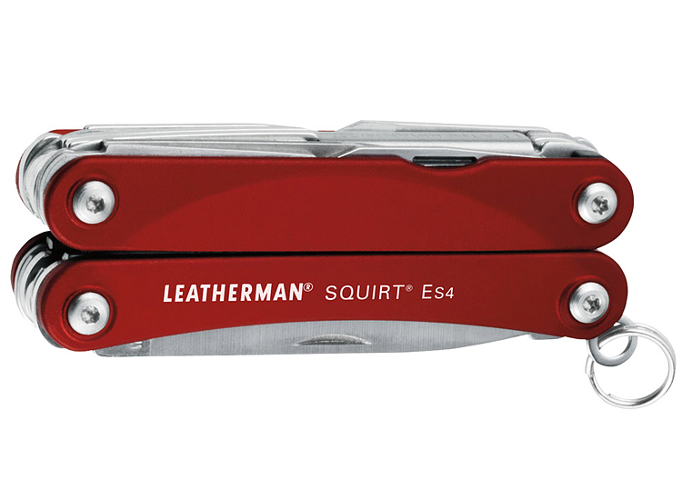 Leatherman Squirt ES4 Red - leather sheath